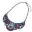 Collier-Plastron-Arabesques-Metal-Strass-Pierres-Multicolore