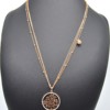 Sautoir-Collier-Multi-Chaines-Pendentif-Arbre-de-Vie-Metal-Or-Rose-et-Contour-Strass