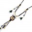 Sautoir-Collier-Multi-Chaines-avec-Cercle-Bois-Perles-Bleues-et-Plumes-Paon