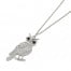 Sautoir-Collier-Pendentif-Chouette-Hibou-Relief-Metal-Argente