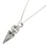 Sautoir-Collier-Pendentif-Pierre-Cube-Pyramide-Contour-Strass-et-Metal-Argente