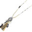 Sautoir-Collier-Multi-Chaines-Metal-Pierres-et-Charms-Ethnique-Noir-Dore