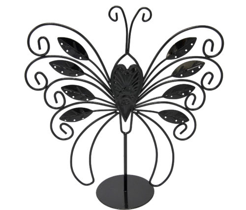 Presentoir-Bijoux-Papillon-Feuilles-pour-Boucles-dOreilles-Bracelets-et-Colliers-Noir