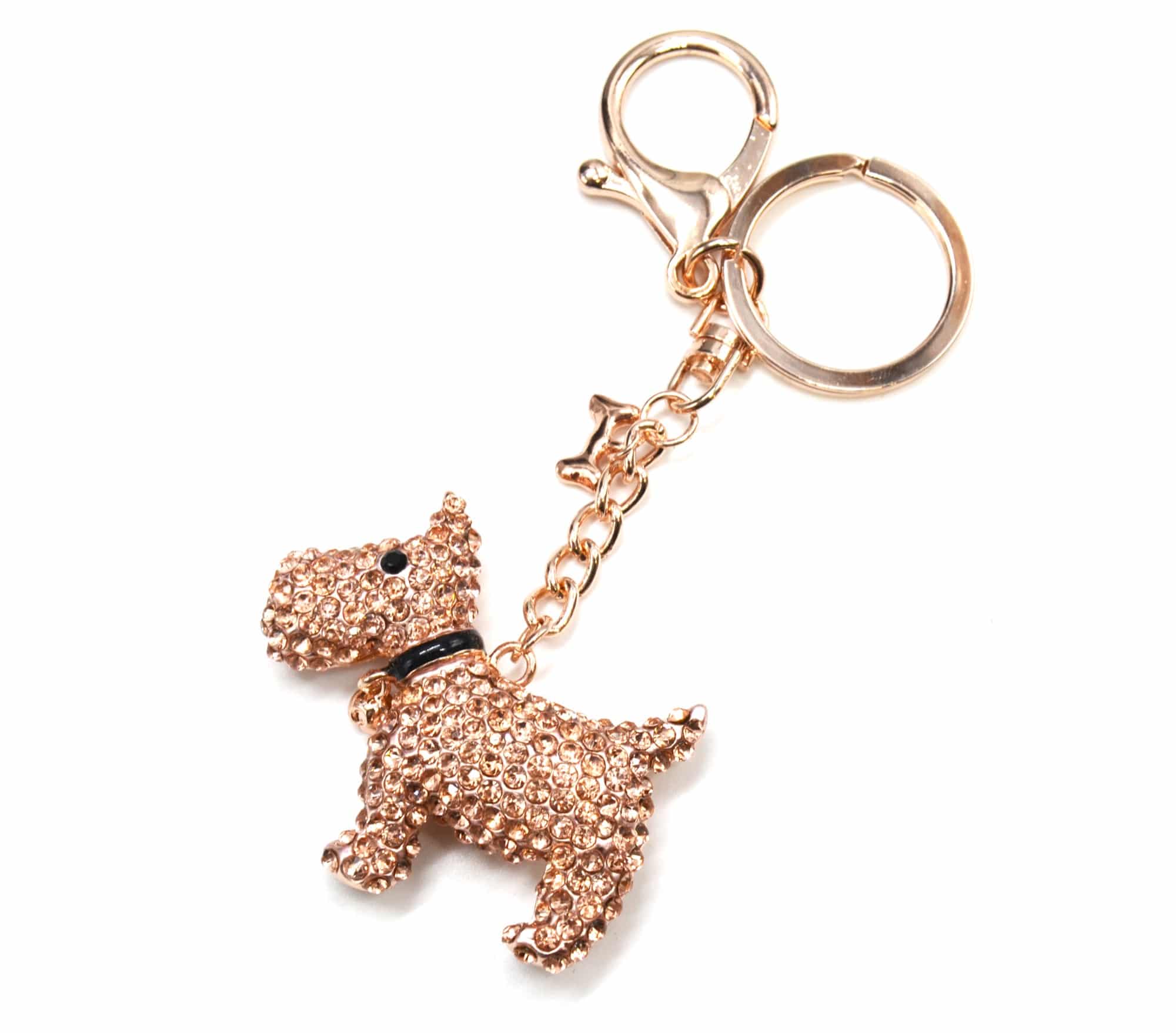 Porte-clefs bijou de sac à main en forme de chien