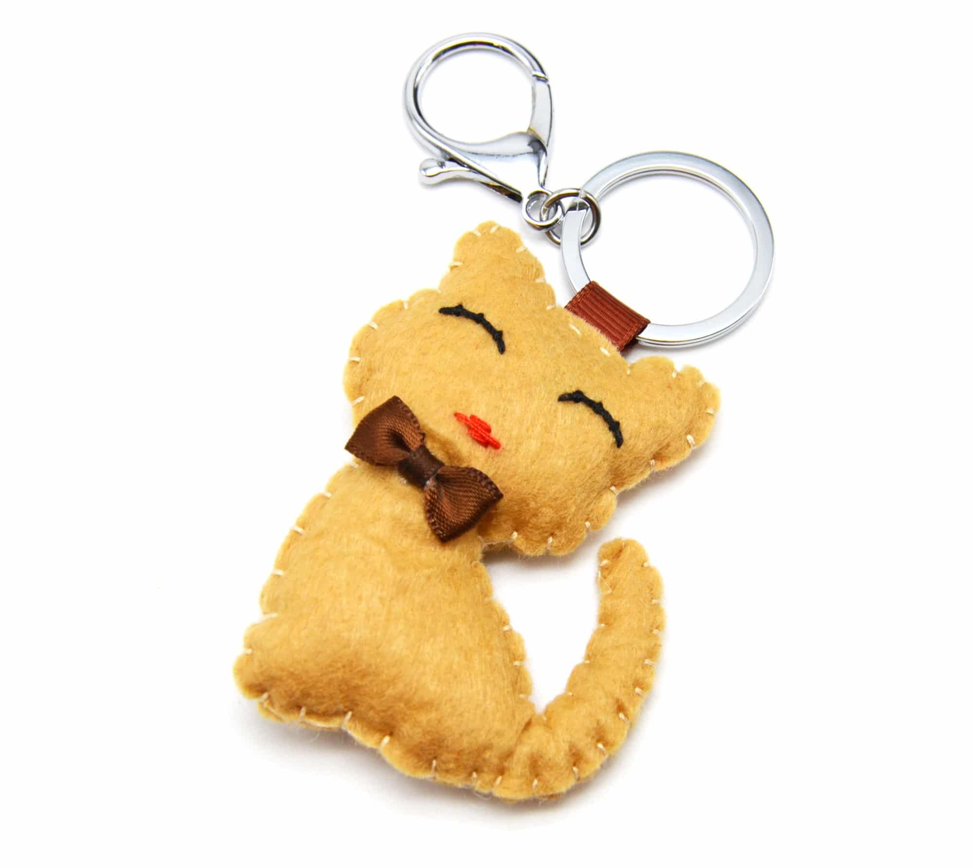 Pt955e Porte Cles Bijou De Sac Chat Feutrine Beige Avec Noeud Papillon Marron Oh My Shop Pt955e Porte Cles Bijou De Sac Chat Feutrine Beige Avec Noeud Papillon Marron Oh My Shop