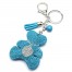 Porte-Cles-Bijou-de-Sac-Ourson-XXL-Collier-Coeur-Strass-et-Feutrine-Bleu-TurquoiseArgente