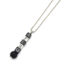 Sautoir-Collier-Pendentif-Cubes-Jouet-Lettres-Metal-Argente-et-Resine-Noire