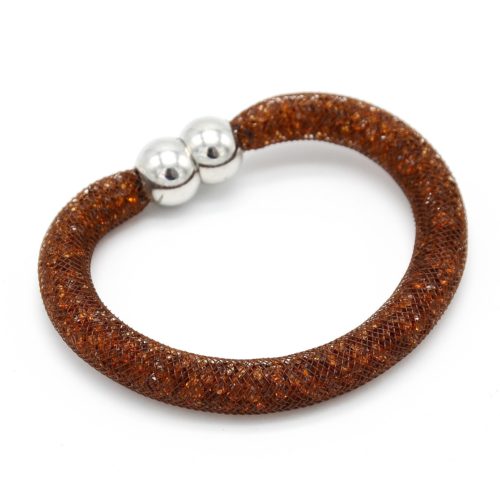 Bracelet-Aimante-Stardust-Tube-Resille-avec-Cristaux-Marron