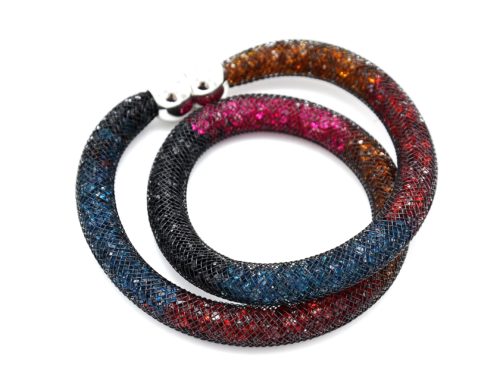 Bracelet-Aimante-Stardust-Double-Tour-Tube-Resille-avec-Cristaux-Multicolore
