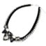 Collier-Chaine-Maillons-et-Cordon-Pendentif-Pierres-Facettes-NoirArgente