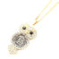 Sautoir-Collier-Chouette-Hibou-Motif-Ajoure-Metal-Dore-et-Strass