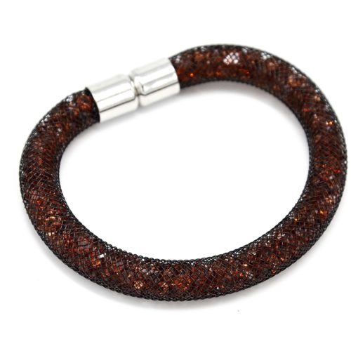 Bracelet-Aimante-Stardust-Tube-Resille-avec-Cristaux-Marron