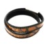 Bracelet-Aimante-Double-Tour-Motif-Ecailles-Camel-Contour-Chaine-Metal-Noir