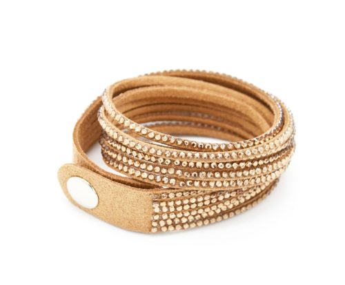 Bracelet-Slake-Double-Tour-6-Rangs-Strass-Marron-Clair