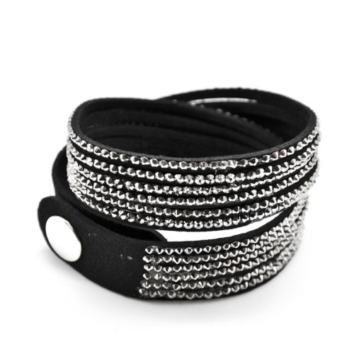 Bracelet-Slake-Double-Tour-6-Rangs-Strass-NoirGris