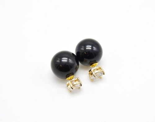 Boucles-dOreilles-Double-Perles-Cercle-Zirconium-et-Perle-Noire
