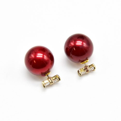 Boucles-dOreilles-Double-Perles-Noeud-Zirconium-et-Perle-Rouge