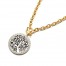 Collier-Chaine-Metal-et-Pendentif-Arbre-de-Vie-Contour-Strass-Dore