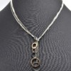 Collier-Multi-Chaines-et-Pendentif-Charms-Cercles-Tricolore