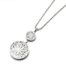 Sautoir-Collier-Pendentif-Double-Cercles-Motif-Ajoure-Fleur-Metal-Argente-avec-Cristaux