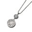 Sautoir-Collier-Pendentif-Double-Cercles-Motif-Ajoure-Fleur-Metal-Gris-avec-Cristaux