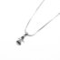 Collier-Pendentif-Mini-Ange-Zirconium-Noir-Metal-Argente