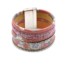 Bracelet-Manchette-Aimante-Cuir-Imprime-Fleurs-de-Cerisier-et-Strass-Rose