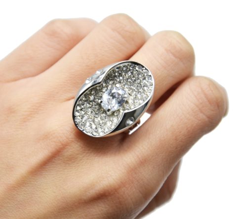 Bague-Statement-Coquille-Interieur-Metal-et-Strass-Argente