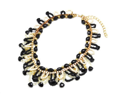 Collier-Plastron-Couronne-de-Perles-et-Pierres-Noir-Beige