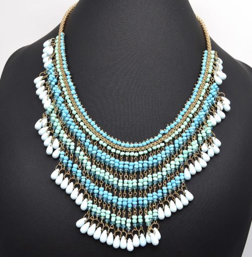 Collier-Plastron-Oriental-Cascade-de-Perles-Bleu