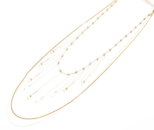 Sautoir-Collier-Multi-Rangs-et-Mini-Chaines-avec-Perles-Blanches