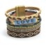 Bracelet-Manchette-Multi-Rangs-Clous-Leopard-Perles-et-Love-Multicolore