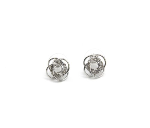 Boucles-dOreilles-Multi-Cercles-Entrelaces-Metal-Strass-Argente