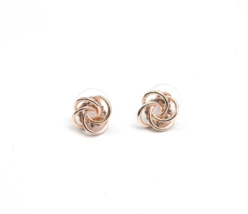 Boucles-dOreilles-Multi-Cercles-Entrelaces-Metal-Strass-Or-Rose