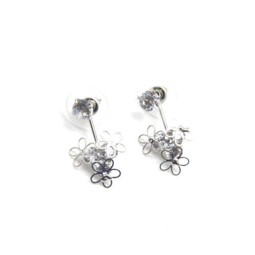 Boucles-dOreilles-Balancier-Pierre-Zirconium-et-Triple-Fleurs-Metal-Argente