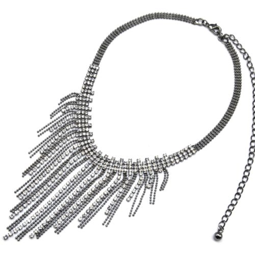 Collier-Plastron-Chic-Multi-Chaines-Metal-et-Strass-Gris