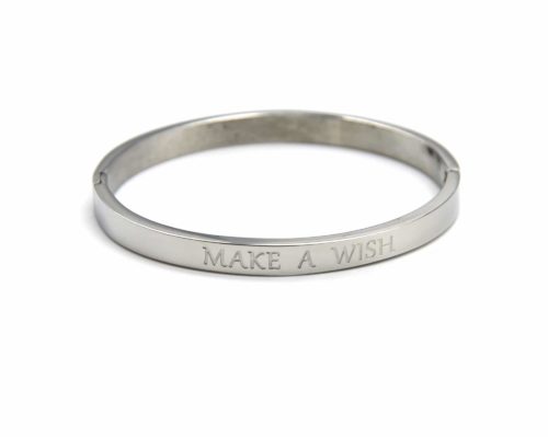 Bracelet-Jonc-Moyen-Acier-Argente-avec-Message-Make-A-Wish