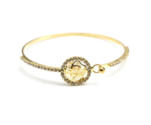 Bracelet-Jonc-Fleur-avec-Cristaux-et-Contour-Cercle-Strass-Dore-Clair