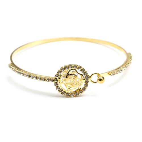 Bracelet-Jonc-Fleur-avec-Cristaux-et-Contour-Cercle-Strass-Dore-Clair