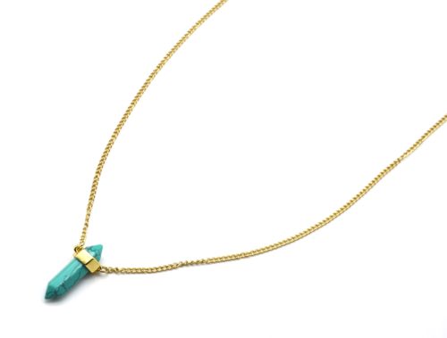 Sautoir-Collier-Chiane-Metal-Dore-Pendentif-Pierre-Effet-Marbre-Turquoise