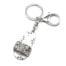 Porte-Cles-Bijou-de-Sac-Tong-Motif-Fleuri-Strass-et-Metal-Peint-NoirGris