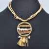 Collier-Multi-Cordons-Pendentif-Cercle-Macrame-avec-Pierres-et-Perles-Assorties-et-Charms-Ethnique-Beige