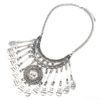 CC1261F - Collier Plastron Torque Cercle et Pièces Métal Vieilli Argenté Live Your Dream