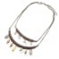 Collier-Double-Tubes-Fils-Brillants-Taupe-avec-Pierres-et-Pampilles-Metal-Argente