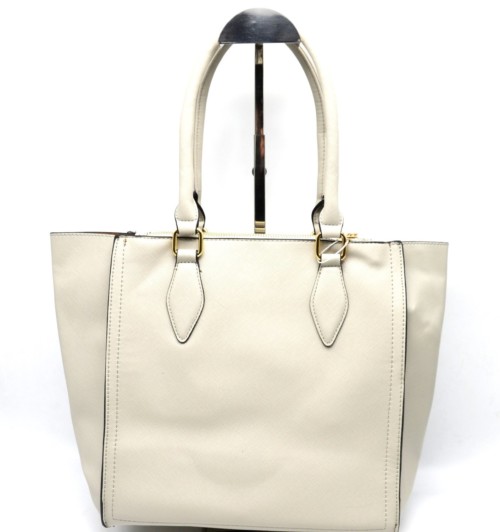 1630-252 - Sac à Main Cabas Simili Cuir Brossé avec Plaque Dorée – Image 4