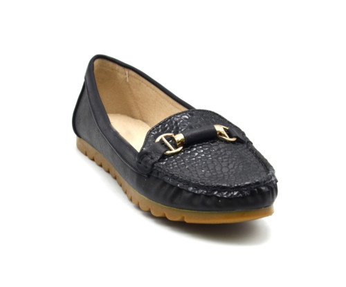 Mocassins-Simili-Cuir-Motif-Ecailles-avec-Boucle-et-Semelle-Ondulee