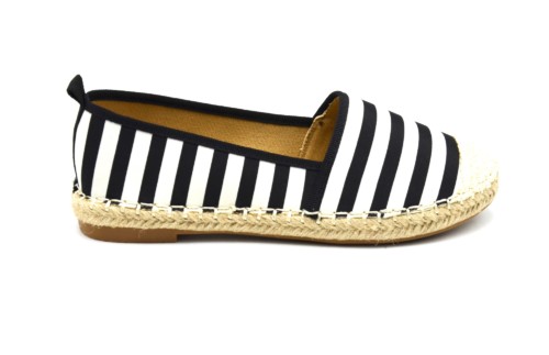 Espadrilles-Rayures-Bicolore-avec-Bout-et-Semelle-Effet-Paille