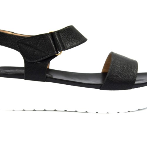 Sandals-nude-feet-imitation-leather-varnish-platform-offset-with-strip-Scratch