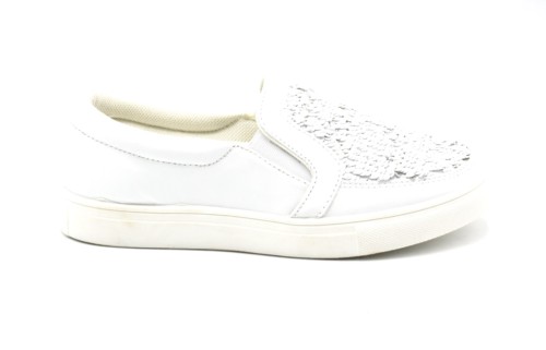 Baskets-Tennis-Sneakers-Slip-On-Simili-Cuir-Vernis-avec-Sequins-Brillants