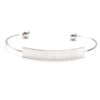 Bracelet-Jonc-Ouvert-Acier-Argente-avec-Rectangle-Message-Make-A-Wish